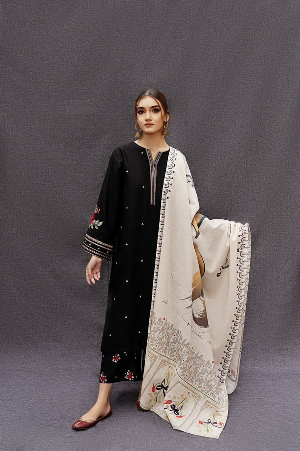 3PC Lawn Embroidered Shirt With Digital Printed Dupatta-312