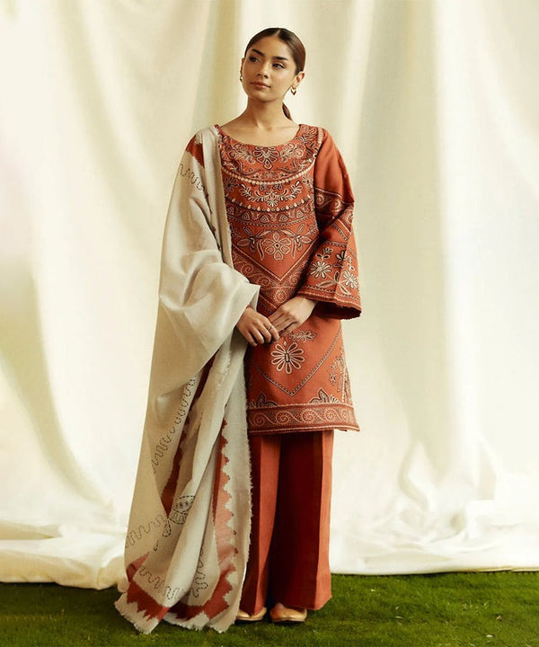 3PC Lawn Embroidered Shirt With Digital Printed Dupatta-301