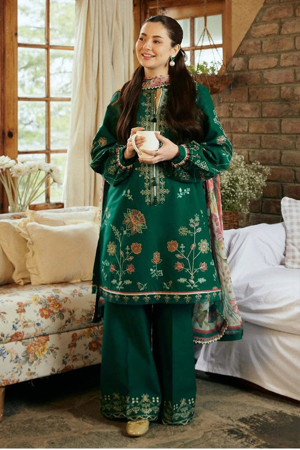 3PC Lawn Embroidered Shirt With Digital Printed Dupatta-310