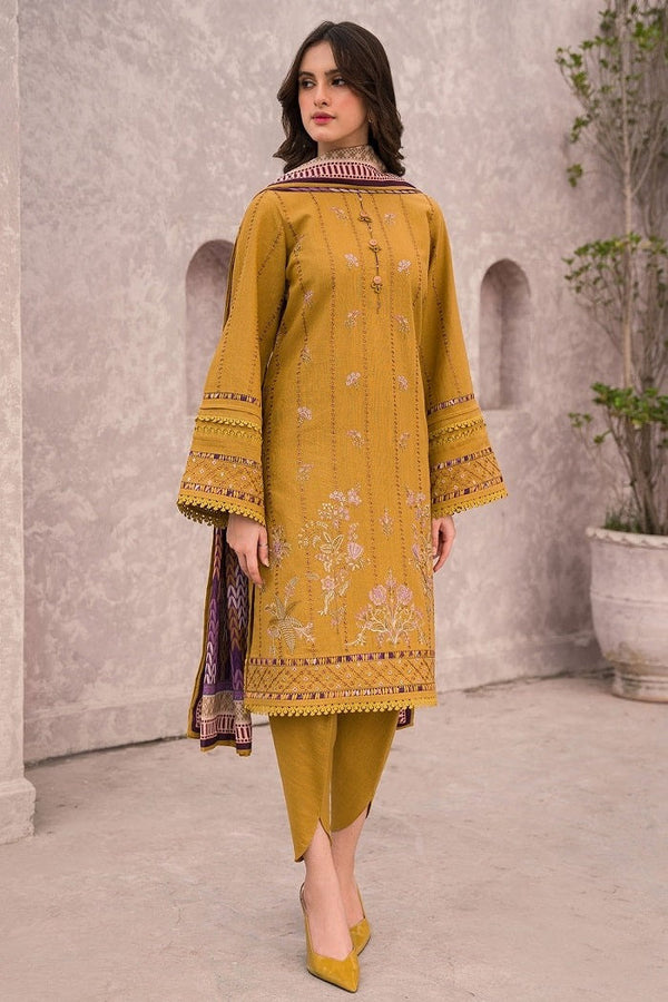 3PC Lawn Embroidered Shirt With Digital Printed Dupatta-327