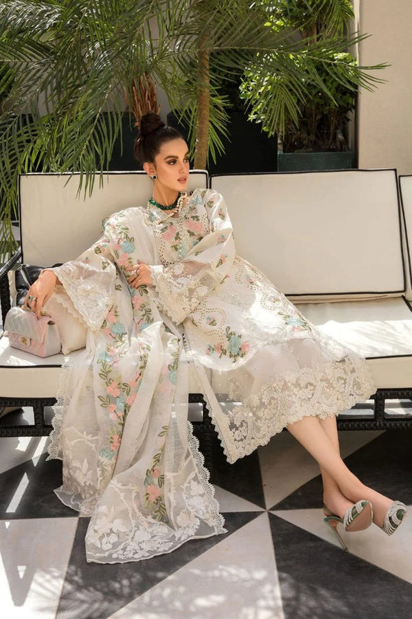 3PC Lawn Embroidered Shirt With Embroidered Dupatta-326